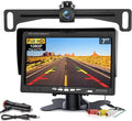 Kairiyard License Plate Backup Camera with 7 Inch Monitor, HD 1080P Reverse Camera Waterproof DIY Grid Lines No-Delay Wired Rear View Camera System for Truck Car SUV