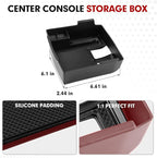 Autorder Center Console Organizer for 2019-2026 Toyota Corolla/ 2022-2026 Corolla Cross Accessories Car Armrest Storage Box Middle Console Tray Container with Non-Slip Silicone Mats