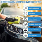 Microfiber Cleaning Cloths 15"x15" – 270GSM Plush Lint-Free Towels for Cars & Auto Detailing, Super Absorbent Car Wash Cloths for Drying, Polishing, Glass & Household(25 Pack)