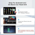 Carlinkit CCPA Wireless CarPlay & Android Auto Adapter, Only for Car with Android Head Unit 4.4.2+, 5.8GHz Dongle with Built-in APK App, Support Wireless Connect & Screen Mirroring, OTA Upgrade