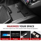 Autorder 2PCS Center Console Organizer for Chevy Chevrolet Equinox 2025-2026 Accessories Center Console Insert Tray Secondary Storage Box with Anti-Slip Mat(Not for Equinox EV)