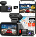 REDTIGER ViewClear 70 4K+2.5K Dash Cam Front and Rear, 8MP STARVIS 2 IMX678 Sensor, Dual HDR Hyper Night Clarity, 5.8GHz WiFi 6, 30MB/S Fast Download, Dash Camera with 24H Parking Monitor