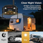 Wireless Backup Camera for RV Truck: 7" 1080P HD Monitor System with Dual Antennas, 350ft Stable Range, IP69K Waterproof, IR Night Vision, 4-Channel DVR Loop Recording for Trailer Camper Pickup