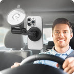 APPS2Car for MagSafe Car Mount, Dashboard & Windshield Suction Cup Holder with Telescopic Arm, Magnetic Phone Holder for Your Car, Designed for iPhone MagSafe Case