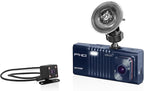 Minolta Dash Camera – 3-Channel 1080P Car DVR with Rear & Interior Cam, Night Vision, 3.0” LCD Screen, G-Sensor, Loop Recording, Parking Monitor, Motion Detection, 32GB Card (Blue)