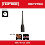 CRAFTSMAN CMXZVBE38680 1-7/8 in. Crevice Tool Wet Dry Vac Attachment, Industrial-Grade Shop Vacuum Accessory for Cleaning Tight Spaces, Fits 1-7/8 in. Hose Diameter