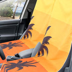 Hahafelt 1 Pack Car Seat Towel Covers with Storage Bag, 63 x 32 Inch Universal Non Slip Waterproof Sweat Protector for Car Truck, Gym Swimming Running, Machine Washable (Beach Palm Trees)