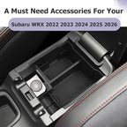 LUWU Center Console Organizer Compatible with 2022-2024 2025 2026 Subaru WRX Accessories Armrest Console Secondary Storage Box Insert Tray ABS Material Black (Standard Six-Speed Manual Transmission)