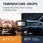 for 2015-2026 Ford F150 - Upgraded F-150 Sunshade for 240T 4-Layer UV Blocking Front Windshield Sun Shade, Collapsible Heat Shield with Storage Bag, Custom Fit for Ford F150 Car Accessories