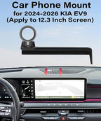 Car Phone Holder for 2024 2025 2026 kIA EV9 Accessories Apply to 12.3 Inch Touch Screen Fixed Clip Magsafe Cell Phone Mount Hands-Free 360° Rotation