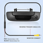 Tailgate Handle Backup Camera Fit for Dodge RAM 1500 2500 3500 2002-2008 Tailgate Reversing Rear View Park Assist Camera RCA Plug Replaces 55276237AA