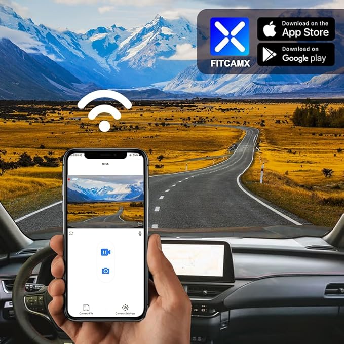 Fitcamx Front 2K+Rear 1080P Dash Cam Adapts for Lexus UX 2025 2026 300h Premium F Sport Handling Design, OEM Look, Dual HD Video, WiFi Connect & APP, Loop Recording, G-Sensor, Easy to Use, 64GB Card