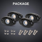 Rock Lights Pink with Light Purple 12 Pods Pure Pink LED Rock Lights IP68 Waterproof 47inch Extension Wires for Trucks UTV ATV SUV Boat Pickup Car Fender Exterior Lighting Kit