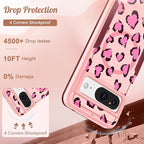 for Google Pixel 8 Case 6.2 Inch - Compatible with MagSafe Women Girls Cute Magnetic Protective Cover Funny Unique Girly Leopard Heavy Duty Shockproof Design for Google Pixel 8 Phone Cases