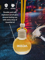Ikeda Car Air Freshener: Hanging Car Smell Air Freshener | 10ml Hanging Car Perfume | Long Lasting Fragrance | Strong Scents Diffuser for Auto Home (Hami-melon)