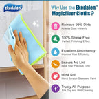 Microfiber Cleaning Cloth Lint Free Glass Cleaner Window Polishing Streak Free Miracle Easy Clean Rag Reusable for Mirror Kitchen Dish Auto Detailing,Pack of 8, 12'' x 16'', Light Grey