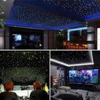 AKEPO Mini Size 6W Twinkle Fiber Optic Starlight Headliner Kits, Mixed 375pcs 9.8ft/3m Optical Fiber Music Activated APP Control RGBW Star Ceiling Light Kit for Home and Car