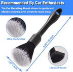 NIKCOSMK 3PCS Wheel Brush Kit for Cleaning Wheel and Tire, Wheel and Rim Brush, Car Detailing Brushes, Bendable & Durable Car Wheel Rim Cleaner Brush Set,Car Detailing Cleaning Brush Supplies Kit