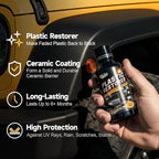 Toretark Plastic Restorer for Cars, Not a Dressing, Black Trim Restorer, Ceramic Crystal Coating Highly Concentrated, Lasting Up to 6 Months+ with UV Protection, Restore Automotive Exterior Protectant