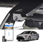 mangoal Front 4K & Rear 1080p Dash Cam Custom fit for Toyota Corolla Gen12 E210 2023 2024 2025 2026 (Model A),LE SE XLE XSE Hybrid Hatchback, Integrated OEM Look,2160P UHD Video,App & WiFi,128GB Card