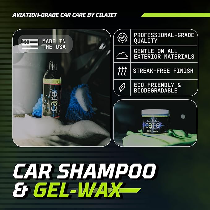 Care Car-Shampoo and Soap - Car Detailing Kit Essential - Vehicle Cleaning Supplies - Produces Thick, Foamy Suds - Gentle on Wax and Sealants, 16 Oz.
