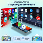 [6G+128G 8-Core] 10.1 Inch Double DIN Android 15 Car Stereo with Wireless CarPlay & Android Auto, HD Touchscreen Dash Kit with GPS WiFi FM/RDS BT5.0 32EQ DSP 59UI SWC Free Backup Camera