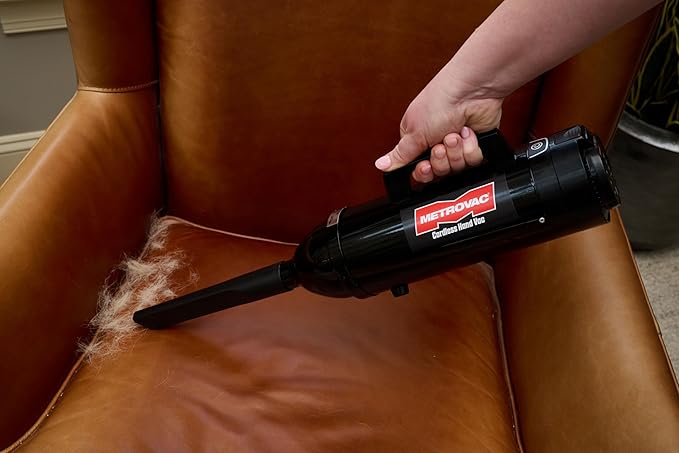 METROVAC CHV-B6 Deluxe Cordless Hand Vac – Powerful, Portable, (2) Rechargeable 250W DC Motor Vacuum Cleaner for Home, Auto Shop, and Pet Hair – Premium Handheld Vacuum with HEPA Filtration - Black