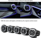 7pcs Turbine Air Vent LED Ambient Light Kit 64 Colors Replacement for Benz GLC Class X254 2023-2024year