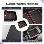 LUWU Center Console Organizer Compatible with 2019 2020 2021 2022 2023 2024 Subaru Forester Accessories Armrest Console Secondary Storage Box Insert Tray ABS Material Red