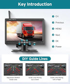 Wireless Backup Camera Kit, Sellrich Reverse Camera with 7 Inch 1080P IPS Monitor 2 Cameras, Support DIY Parking Line BSD Image Flip IR Night Vision Waterproof Rear View Camera