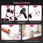 Wansimoo Handheld Car Vacuum Cleaner,25000PA Strong Cyclonic Suction Foldable Mini Vacuum Portable Cordless with Digital Display and One Touch Dust Removal for Car, Home, Office, Kitchen (Purple)