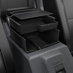 Mabett Double-Layer Console Organizer for Bronco 2025,2026 4-door, Armrest Storage Box with Non-Slip Mat for Bronco Accessories (Not for Manual Transmission Not for Bronco Sport)
