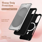 for Samsung Galaxy S25 Edge Case - Compatible with MagSafe Women Girls Cute Magnetic Protective Phone Cover Girly Aesthetic Sun Moon Heavy Duty Shockproof Design for Samsung S25 Edge Case