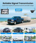 AUTO-VOX Wireless Backup Camera Solar Magnetic: 1-Min DIY Install, 5" 1080P Hd Dual Channel Monitor, Protective Carry Case, Stable Signal, IP69 Waterproof Back Up Systems Camera for Truck,Car,Trailer