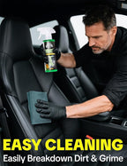 Car Interior Cleaner Spray, Multipurpose Leather Seat Cleaner Upholstery Car Cleaning Kit Auto Dashboard Vinyl Detailing Supplies Kit,Citrus Scent