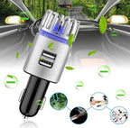 2 In 1 Car Air Purifier, 12v Plug Car Air Freshener And Ionic Air Purifier,For Car With Dual Usb Charger, Remove Dust, Pollen, Smoke And Bad Odors - Available For Your Auto Or Rv