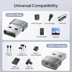 Basesailor USB to USB C Adapter 3Pack,Type C Female to A Male Car Charger USBC Car Converter for iPhone Air 17 17e 16 16e 15 14 Pro Max,iWatch 11 10,iPad 9 Mini 7,Samsung Galaxy S26 A56,Z Fold Flip 6