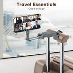 OMOTON TP02 360°Rotating for MagSafe Tripod Mount, Adjustable Aluminum Magnetic Phone Tripod for iPhone 17/16/15/14 Pro Max Air, Foldable Cell Phone Stand Fits Vlog, Gym, Travel Essentials, Gray