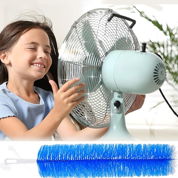Fan Cleaner Brush，Fan Brush Cobweb Duster Microfiber Duster Ideal for Ceiling Duster, Air Vents, Curtains，Fan Cleaner for Box Fan（2PCS）