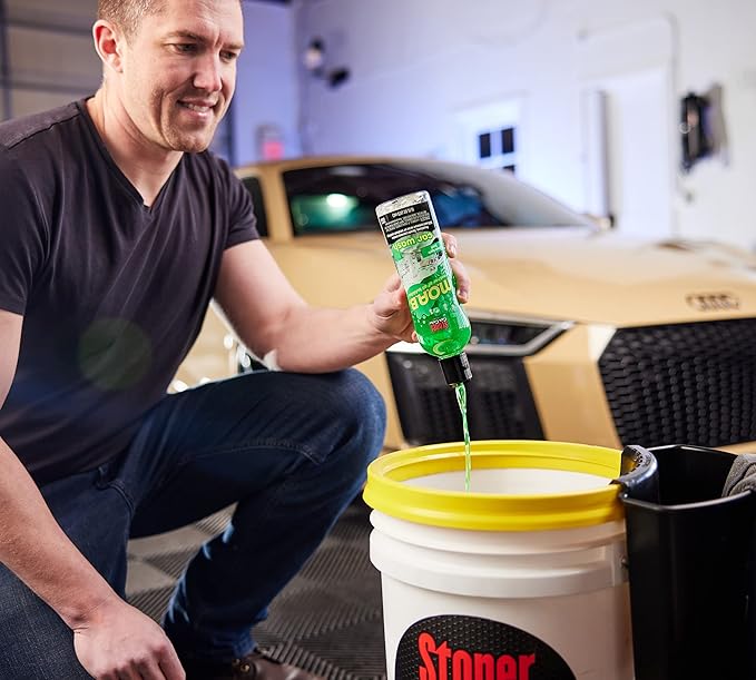 Stoner Car Care 91604-6PK 16-Ounce Mother of All Bubbles M.O.A.B. High Foaming Car Wash for Foam Cannons, Foam Guns, Bucket Washes Safe on Car Wax and Sealant Coatings, Green Apple Scent, Pack of 6