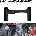 KIWI MASTER Console Shifter Storage for 2018-2026 Jeep Wrangler JL Gladiator JT Gear Shift Storage Box Tray, JL JT Interior Accessories Parts, Black