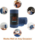 80 Pack Microfiber Cleaning Cloth Roll,Lint Free Rags & Tear Away Reusable Towels Washable Scratch,Ultra Absorbent Dish Rags(12" x 12") for Car Kitchen Home Garage-Navy Blue