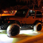 4 Pods LED Rock Light for Jeep ATV SUV Offroad Car Truck Boat - Map, Cargo, Trail Rig Lamp - Underbody Glow, Underglow, Neon - Waterproof 12V 24V - White