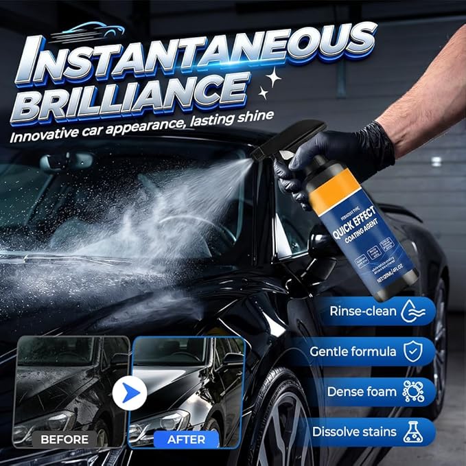 Car Coating Spray for Shine, 2026 New Advanced Car Coating Wax, Cars Protective Sprays for Garage or Outdoor Use, Convenient Cars Cleaner Spray for Vehicle Owners (1pc)