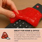 Slime Buddies Car Cleaning Gel Putty - Strawberry Scented Interior Detailing Tool for Cup Holders, Air Vents & Keyboard - Reusable Auto Detailing Accessories - Dust Remover Goop - Gifts for Men Women