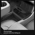 LUCKEASY Lower Center Console for Tesla Model Y Juniper Standard Version 2026 2025 Lower Storage Organizer Accessories Interior Storage Insert Tray TPE Black