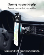 Mous - MagSafe and Pixelsnap Compatible Vent Mount – MagSafe Car Mount for iPhone 17/16/15/14, Pixel 10, S26/S25 Series Phones - MagSafe Accessories