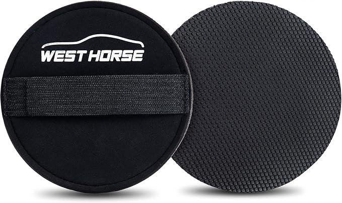 6" Car Detailing Clay Pad, Clay Bar Pad Disc for Auto Detailing, 1Pc Magic Clay Pad and 1Pc Hand Strap Applicator (6 Inch, Black)