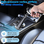 Dry Cleaning Gun,High-Pressure Air Blow Gun,Car Cleaning Gun,Air Nozzle Blow Gun, Car Air Blow Gun with 2 Nozzles,Works with Air Compressor and Quickly removes Surface Dirt and dust