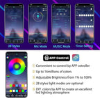 MAODANER Car LED Interior Strip Light, 16 Million Colors 5 in 1 with 236 inches Fiber Optic, Multicolor RGB Sound Active Automobile Atmosphere Ambient Lighting Kit - Wireless Bluetooth APP Control